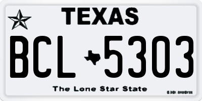 TX license plate BCL5303