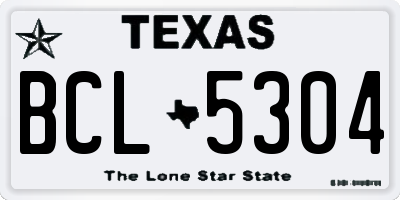TX license plate BCL5304