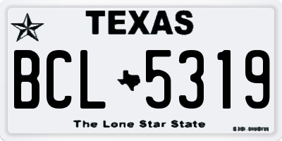 TX license plate BCL5319