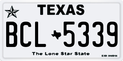 TX license plate BCL5339