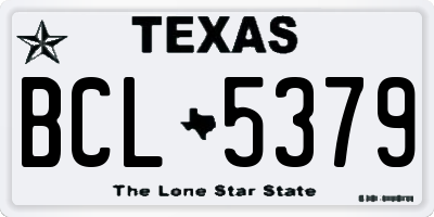 TX license plate BCL5379