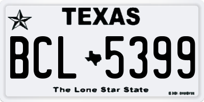 TX license plate BCL5399