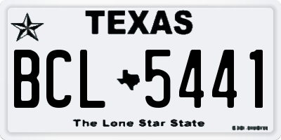 TX license plate BCL5441