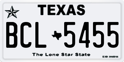 TX license plate BCL5455