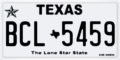 TX license plate BCL5459
