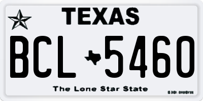 TX license plate BCL5460