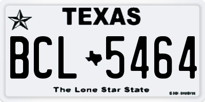 TX license plate BCL5464