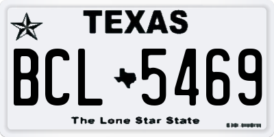 TX license plate BCL5469