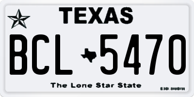 TX license plate BCL5470