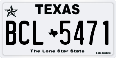 TX license plate BCL5471