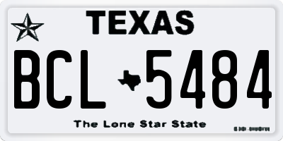 TX license plate BCL5484