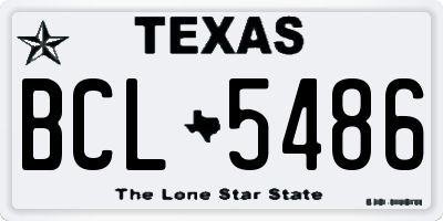 TX license plate BCL5486