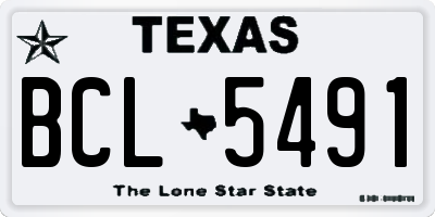 TX license plate BCL5491