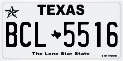 TX license plate BCL5516