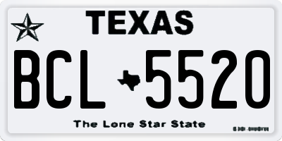 TX license plate BCL5520