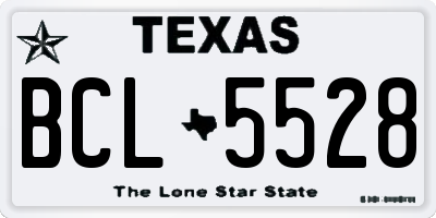 TX license plate BCL5528