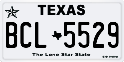 TX license plate BCL5529