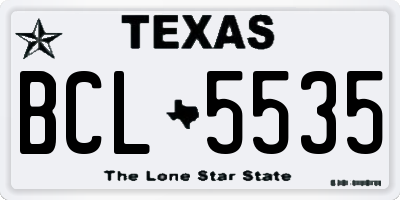TX license plate BCL5535