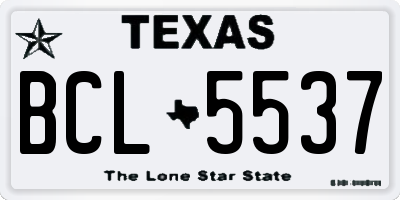 TX license plate BCL5537