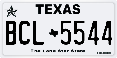 TX license plate BCL5544