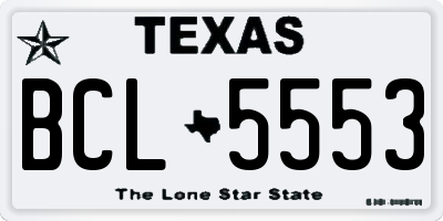 TX license plate BCL5553