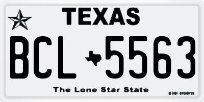 TX license plate BCL5563