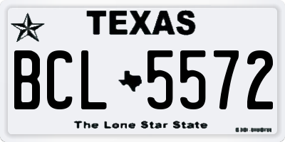 TX license plate BCL5572