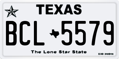 TX license plate BCL5579