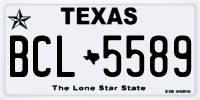 TX license plate BCL5589