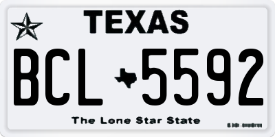 TX license plate BCL5592
