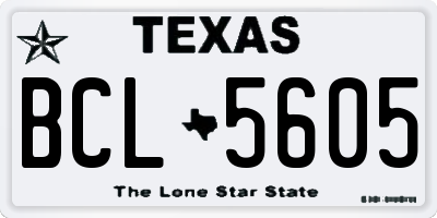 TX license plate BCL5605