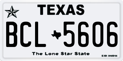 TX license plate BCL5606