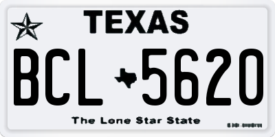 TX license plate BCL5620