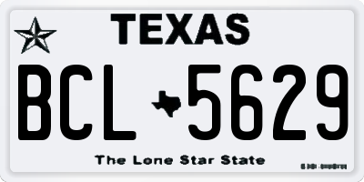 TX license plate BCL5629