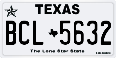 TX license plate BCL5632