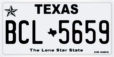TX license plate BCL5659