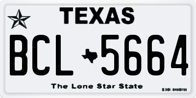 TX license plate BCL5664