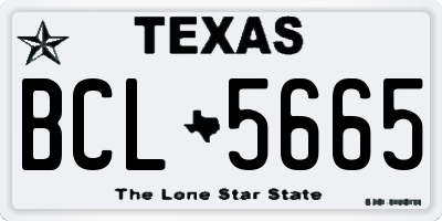 TX license plate BCL5665