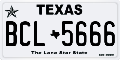 TX license plate BCL5666