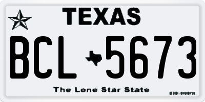 TX license plate BCL5673