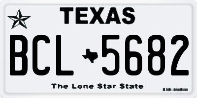 TX license plate BCL5682