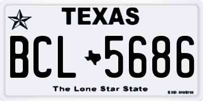 TX license plate BCL5686