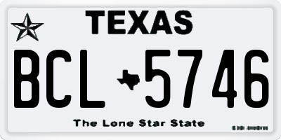 TX license plate BCL5746