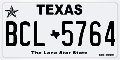 TX license plate BCL5764