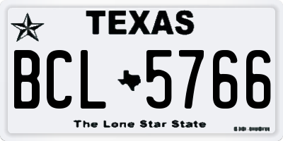 TX license plate BCL5766