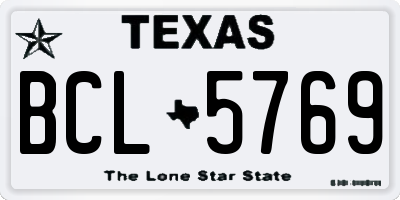 TX license plate BCL5769