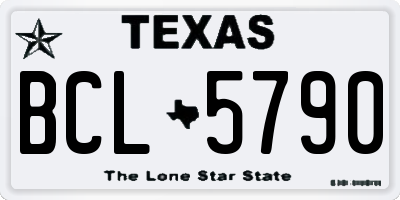 TX license plate BCL5790