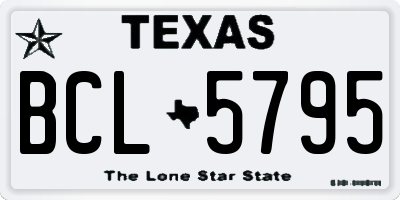 TX license plate BCL5795