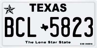 TX license plate BCL5823