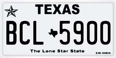 TX license plate BCL5900